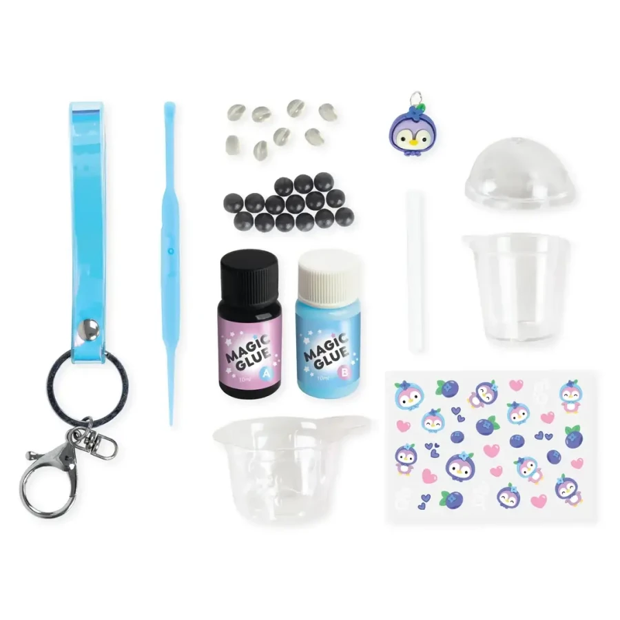 Zestaw kreatywny - zawieszka DIY Jagodowe Bubble Tea / Tiger Tribe