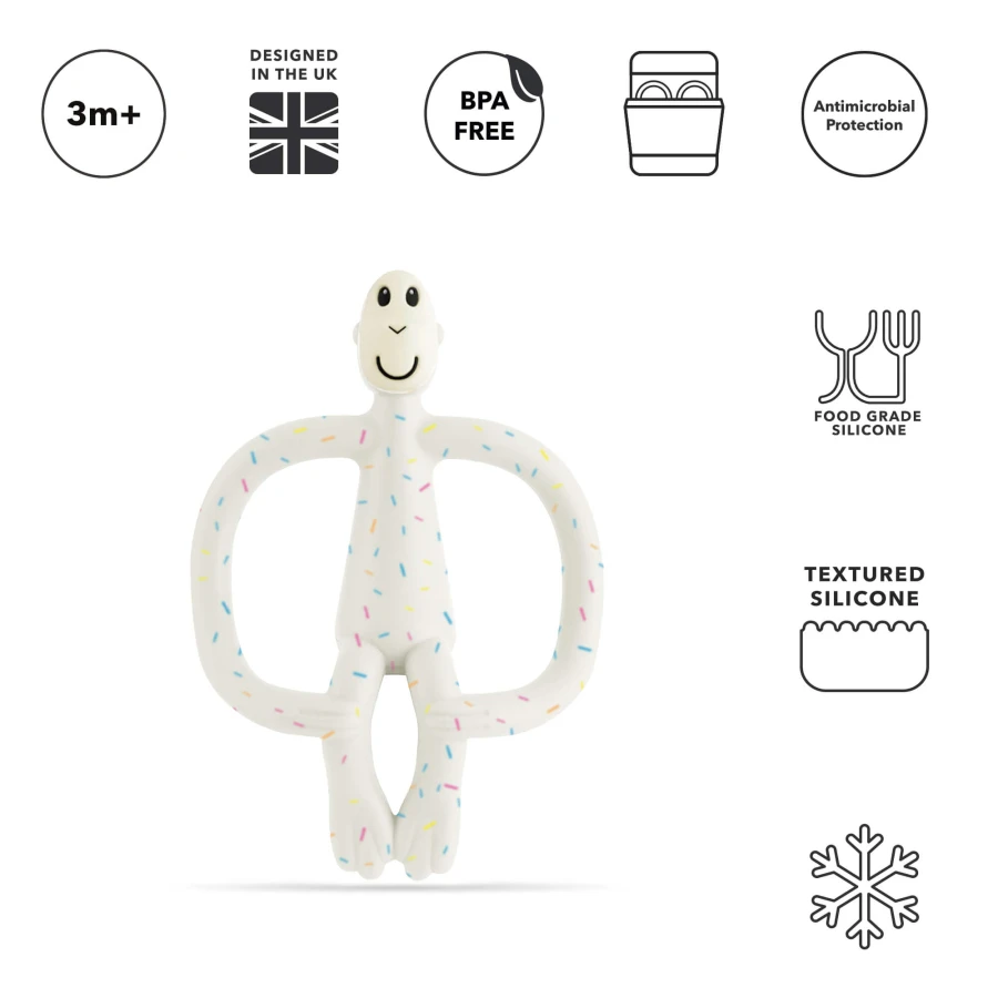 Gryzak masujący ze szczoteczką Confetti Cream / Matchstick Monkey