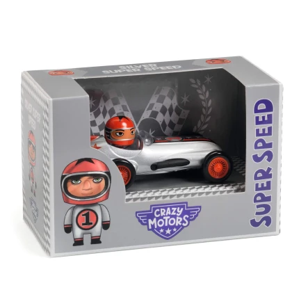 Autko CRAZY MOTORS - SILVER SUPER SPEED / Djeco