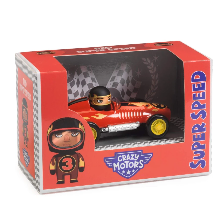 Autko CRAZY MOTORS - RED SUPER SPEED / Djeco