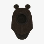 Kominiarka z uszkami misia - Dark Brown Melange / HUTTEliHUT