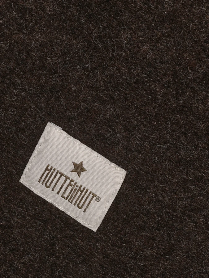 Kominiarka z uszkami misia - Dark Brown Melange / HUTTEliHUT