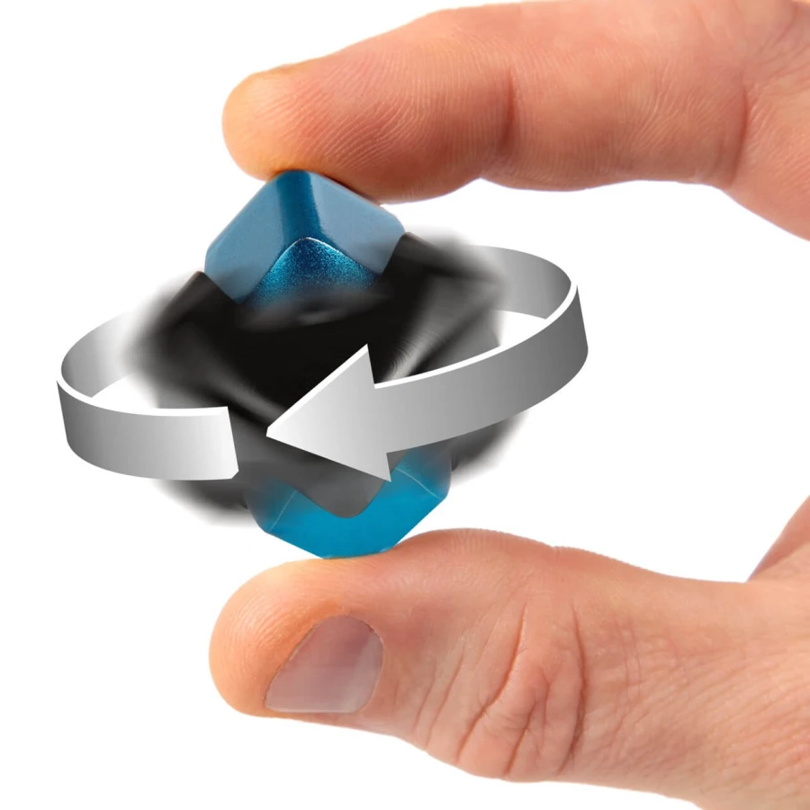 Fidget Cube Spinner - Czarny, Niebieski / Bopster