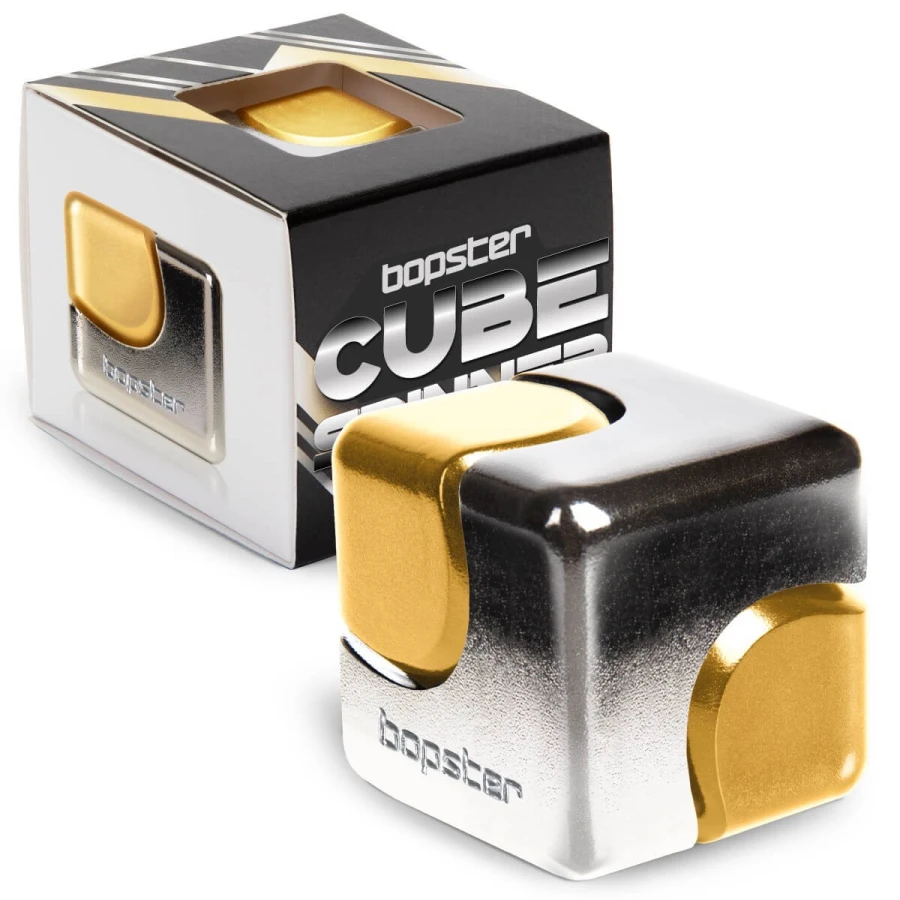 Fidget Cube Spinner - Złoty, Srebrny / Bopster