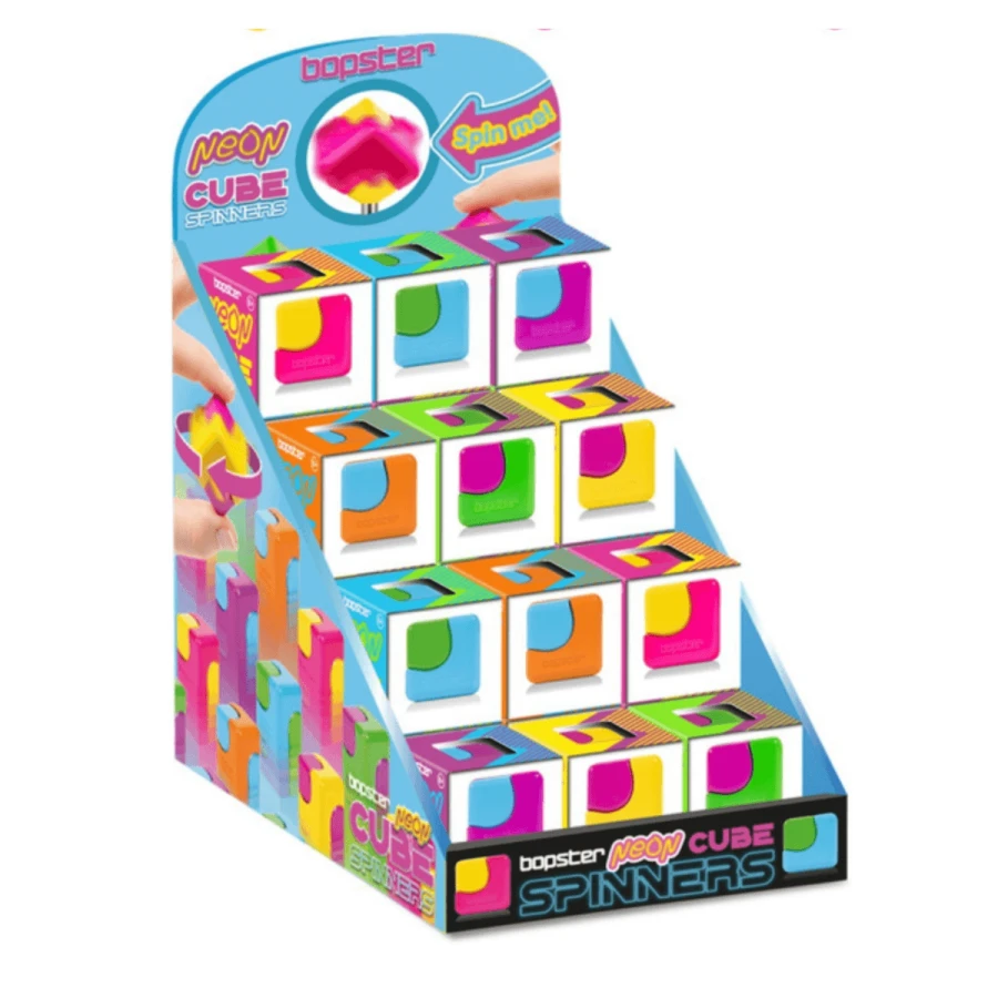 Fidget Cube Spinner NEON, różne kolory / Bopster