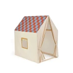 Namiot, domek z dachem w kratkę - dusty blue check / Kids Concept