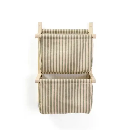 Półka ścienna materiałowa w paski - stripe green / Kid's Concept