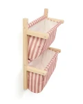 Półka ścienna materiałowa w paski - stripe clay pink / Kid's Concept