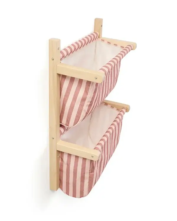 Półka ścienna materiałowa w paski - stripe clay pink / Kid's Concept