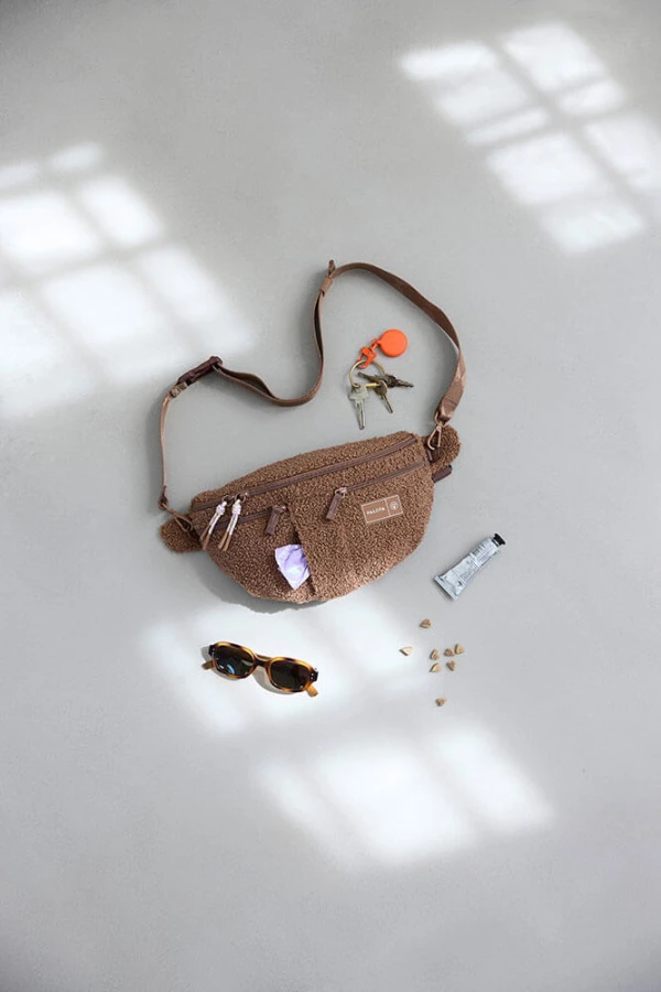 Torebka nerka na smakołyki dla psa Emma teddy-fleece, Edycja limitowana - brown / Palopa