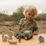 Drewniany samochód ze zwierzątkami Safari Friends FSC / Little Dutch