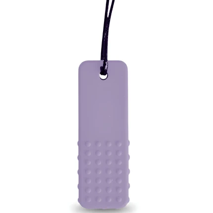 Gryzak terapeutyczny, antystresowy naszyjnik FIRM - BLOCK PENDANT PURPLE / Jellystone
