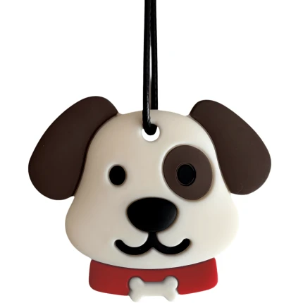 Gryzak terapeutyczny, antystresowy naszyjnik MEDIUM - PUPPY PENDANT RED / Jellystone