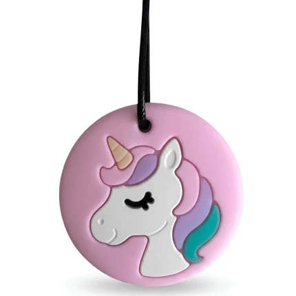 Gryzak terapeutyczny, antystresowy naszyjnik MEDIUM - PENDANT UNICORN PINK / Jellystone