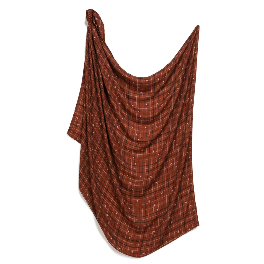 Bambusowy otulacz muślin 115 x 140 cm - MOO MEADOW PLAID / La Millou