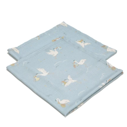 2-pak pieluszek 100% Bamboo - BEBE MIGNON BLUE / La Millou