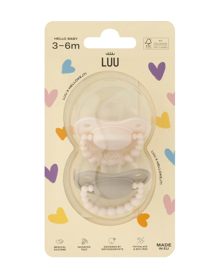 Zestaw dwóch smoczków pozycjonujących - Hello Baby x HelloKejti / LUU Kids