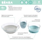 Komplet naczyń z hartowanego szkła Duralex® z podstawkami z kauczuku - Jungle / Beaba