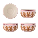 Miseczki dziecięce z kamionki Binna, 4szt. - Rose / Bloomingville Mini