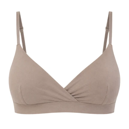 Nieprzemakalny biustonosz do karmienia piersią Bralette mokka / dropless.