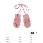 Dziecięce rękawiczki z wełny merino - lilac / Happymess