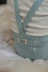 Rajstopki bawełniane ze stopkami Hippy Footed - Misty Blue / Silly Silas