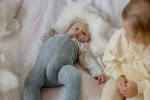Rajstopki ze stopkami Granny Teddy Footed - Misty Blue / Silly Silas