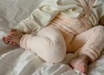 Rajstopki bez stopek Granny Teddy Footless - Silky Peach / Silly Silas