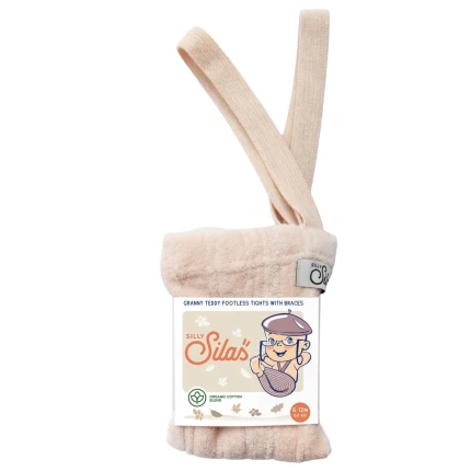 Rajstopki bez stopek Granny Teddy Footless - Silky Peach / Silly Silas