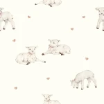 Prześcieradło z bawełny organicznej do łóżeczka dziecięcego 60x120 - little sheeps / My Memi