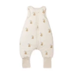 Śpiworek z bawełny organicznej z nogawkami 1-3 lata, 2,5 TOG - teddy / My Memi