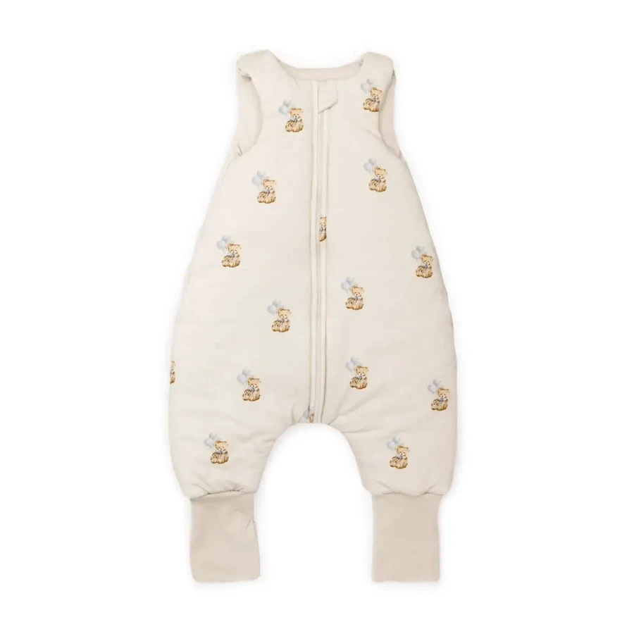 Śpiworek z bawełny organicznej z nogawkami 1-3 lata, 2,5 TOG - teddy / My Memi