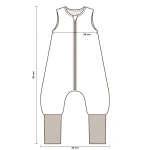 Śpiworek z bawełny organicznej z nogawkami 1-3 lata, 2,5 TOG - teddy / My Memi