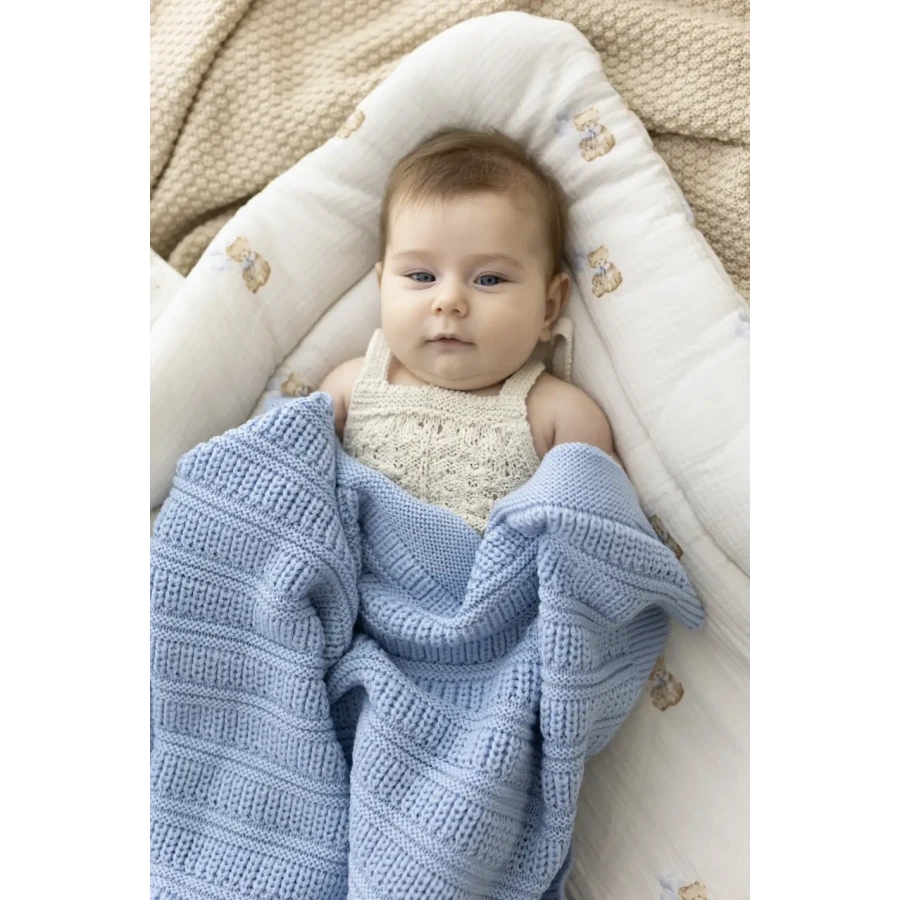 2w1 rożek/pościel z organicznego muślinu - teddy / My Memi