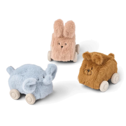 Pluszowe samochodziki Ansel - Pale tuscany Mix, 3szt. / Liewood