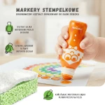 Markery stempelkowe bingo dla dzieci, łatwy chwyt, zmywalne, 6 kolorów, 3+ / Jarmelo