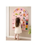 Magnetyczna tablica samoprzylepna MagneKids Arch 95×60cm - Dusty Pink / Family Nation