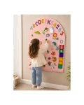 Magnetyczna tablica samoprzylepna MagneKids Arch 95×60cm - Dusty Pink / Family Nation