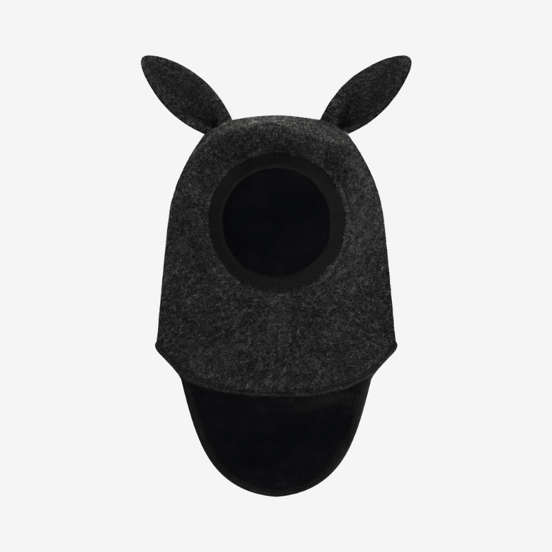 Kominiarka z uszkami królika - Dark Grey Melange / HUTTEliHUT