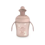 Kubek niekapek do nauki picia, 200 ml - króliczek różowy / Suavinex