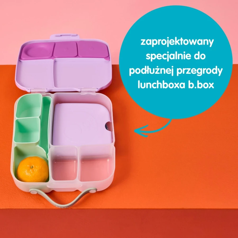 Silikonowy wkład do lunchboxa z przegrodą na sztućce, Forest / b.box