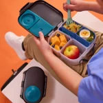 Silikonowy wkład do mini lunchboxa z przegrodą na sztućce, Ocean / b.box