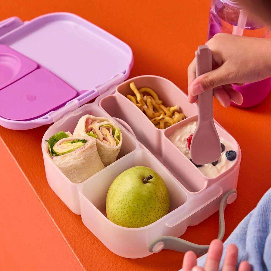 Silikonowy wkład do mini lunchboxa z przegrodą na sztućce, Forest / b.box