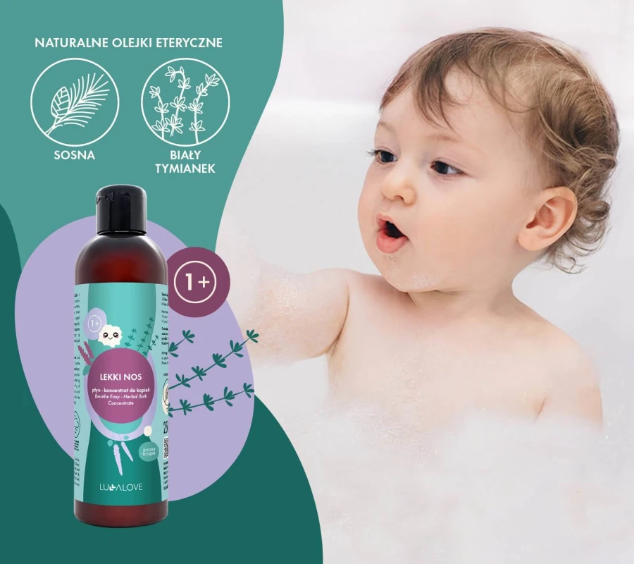 Lekki nos, płyn-koncentrat płynu do kąpieli, dla dzieci i dorosłych, 250 ml / Lullalove