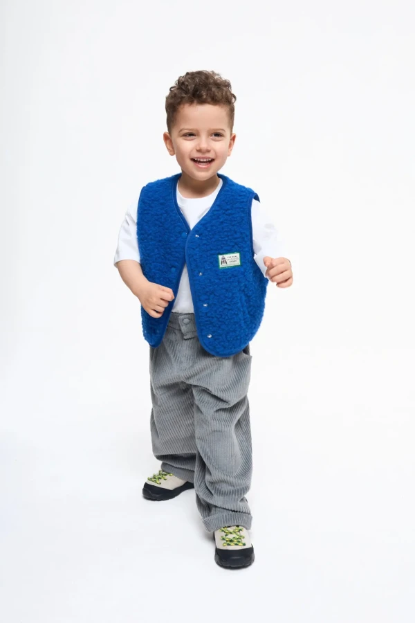 Dziecięca kamizelka merino - cobalt / Happymess