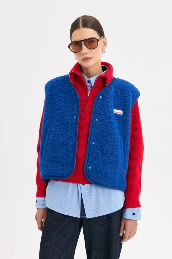 Kamizelka merino dla dorosłych - cobalt / Happymess