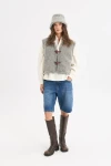 Kamizelka wełniana merino dla dorosłych - stone grey / Happymess