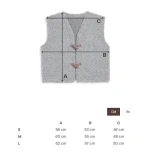 Kamizelka wełniana merino dla dorosłych - stone grey / Happymess