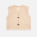 Kamizelka wełniana merino dla dorosłych - almond / Happymess