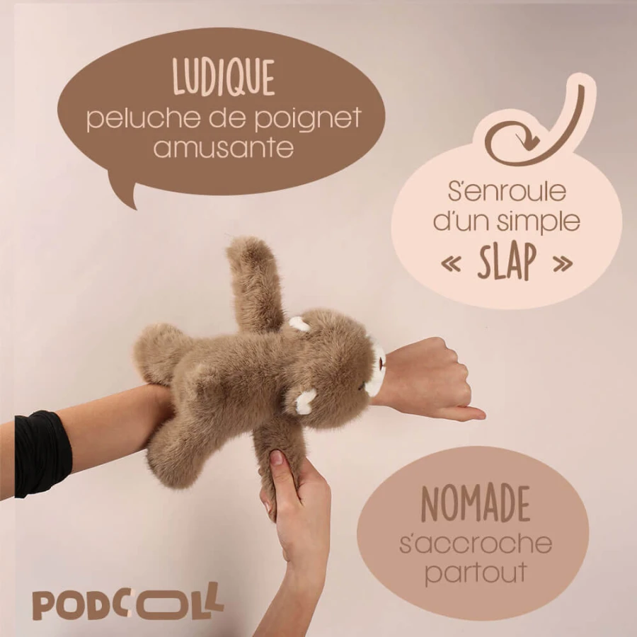Pluszowa bransoletka Slap Miś Podcoll / Histoire d'Ours